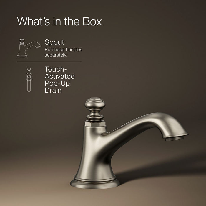 KOHLER K-72759 Artifacts Bathroom sink faucet spout with Bell design, 1.2 gpm