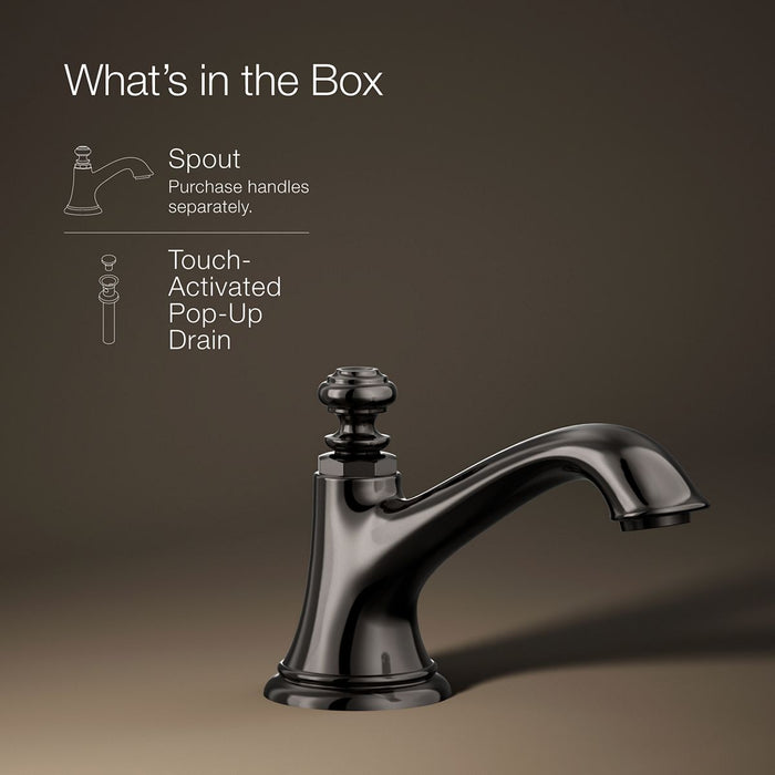 KOHLER K-72759 Artifacts Bathroom sink faucet spout with Bell design, 1.2 gpm