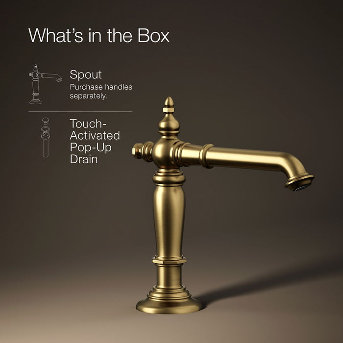 KOHLER Artifacts Bathroom sink faucet spout with Column design, 1.2 gpm