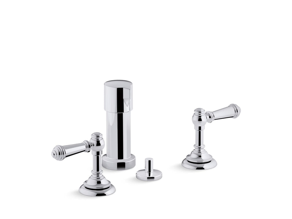 Kohler Artifacts Widespread bidet faucet with lever handles