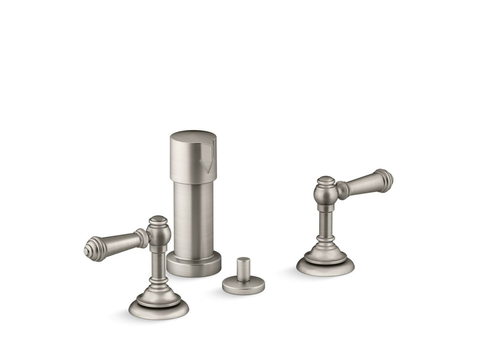 Kohler Artifacts Widespread bidet faucet with lever handles