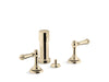 Kohler Artifacts Widespread bidet faucet with lever handles