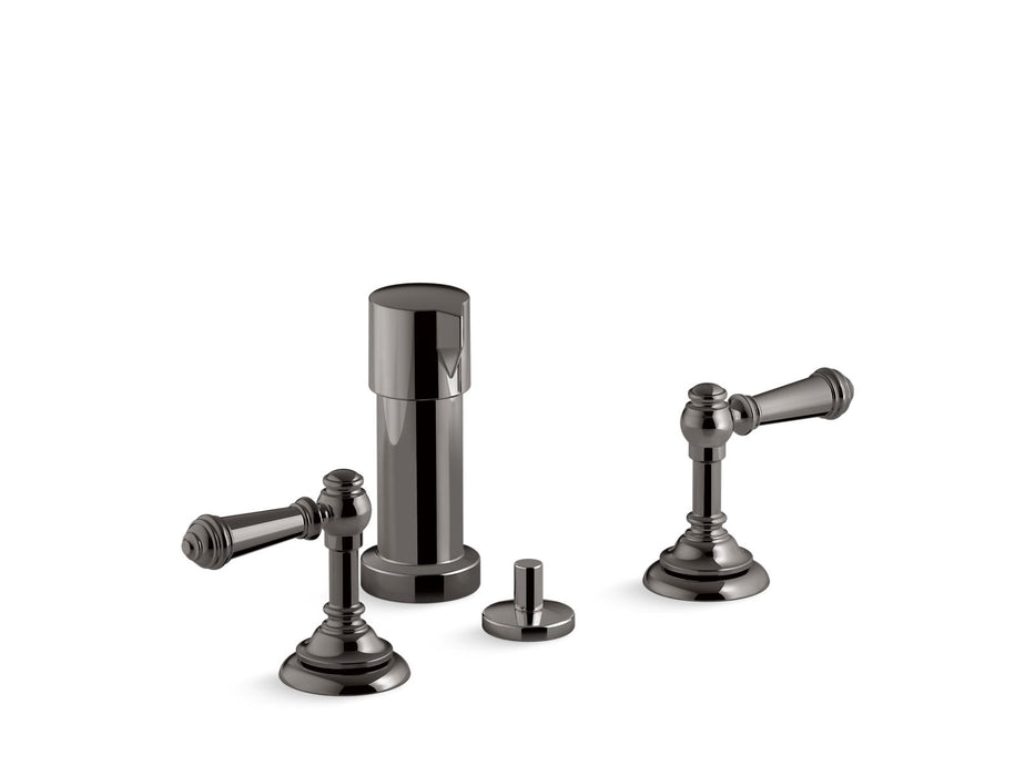 Kohler Artifacts Widespread bidet faucet with lever handles