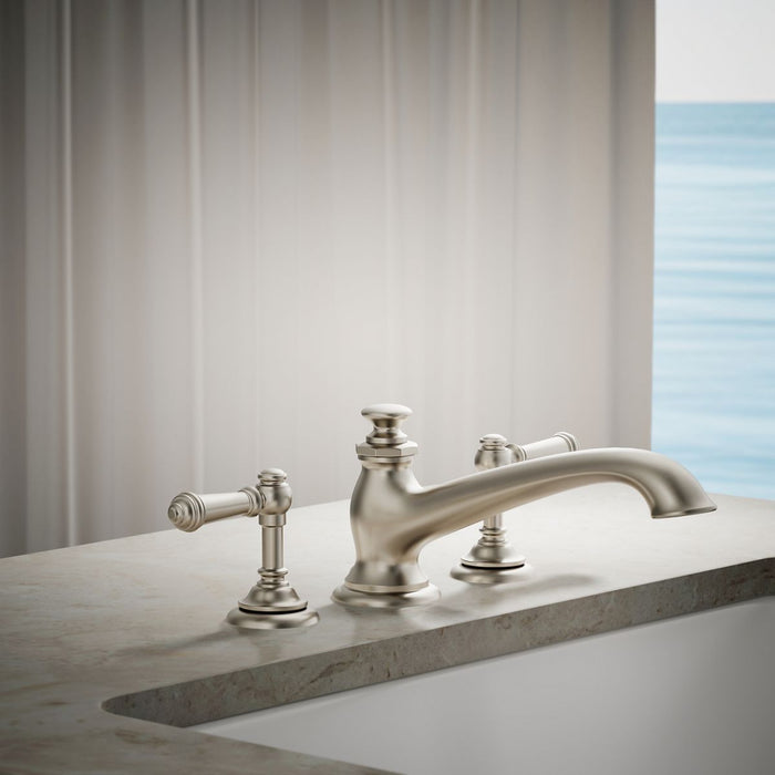 KOHLER K-72777 Artifacts Deck-mount bath spout with flare design, vibrant brushed nickel - view 3
