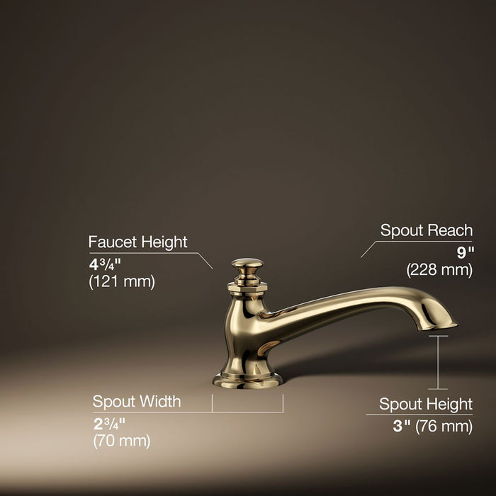 KOHLER K-72777 Artifacts Deck-mount bath spout with flare design