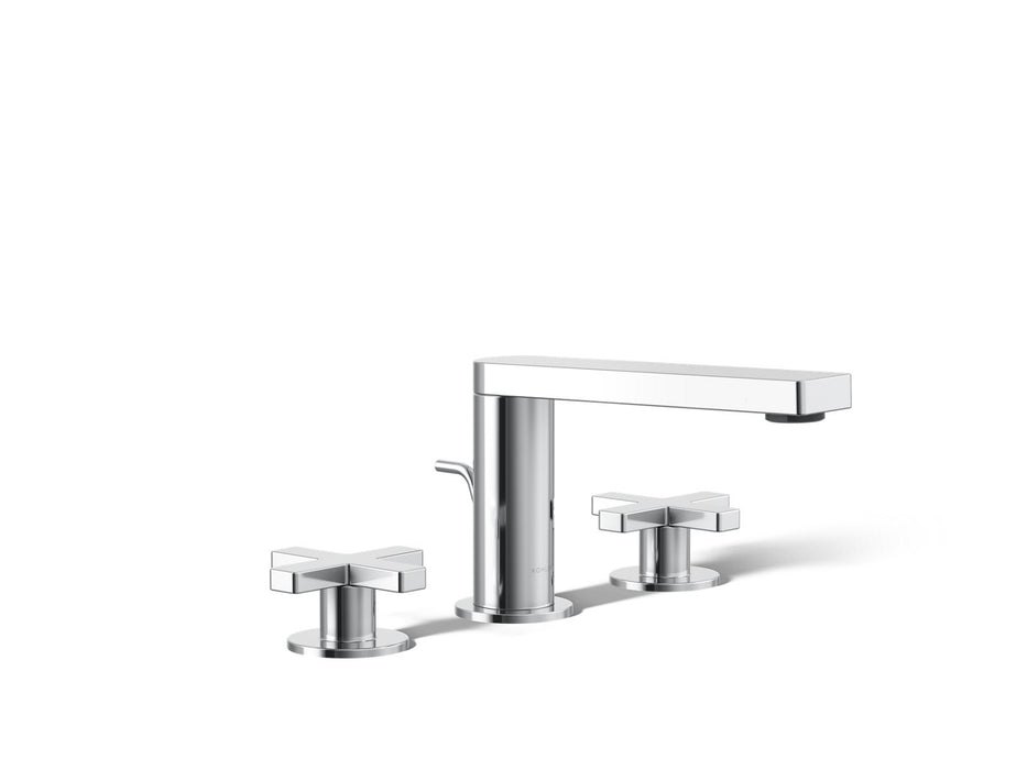 KOHLER K-73060-3 Composed Widespread bathroom sink faucet with Cross handles, 1.2 gpm, polished chrome