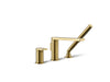 KOHLER K-73078-4 Composed Deck-mount bath faucet with handshower, vibrant brushed moderne brass
