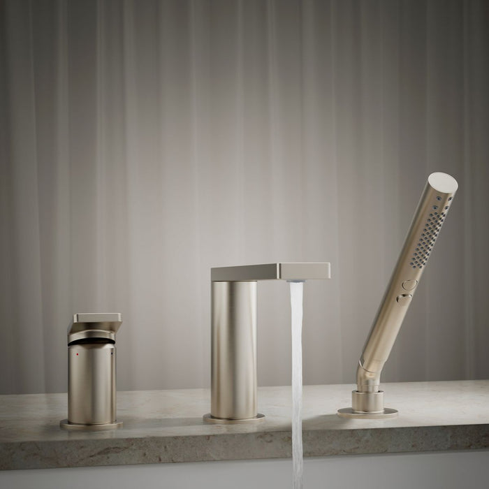 KOHLER K-73078-4 Composed Deck-mount bath faucet with handshower, vibrant brushed nickel - view 5