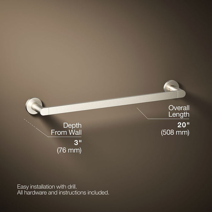 KOHLER K-73141 Composed 18" towel bar