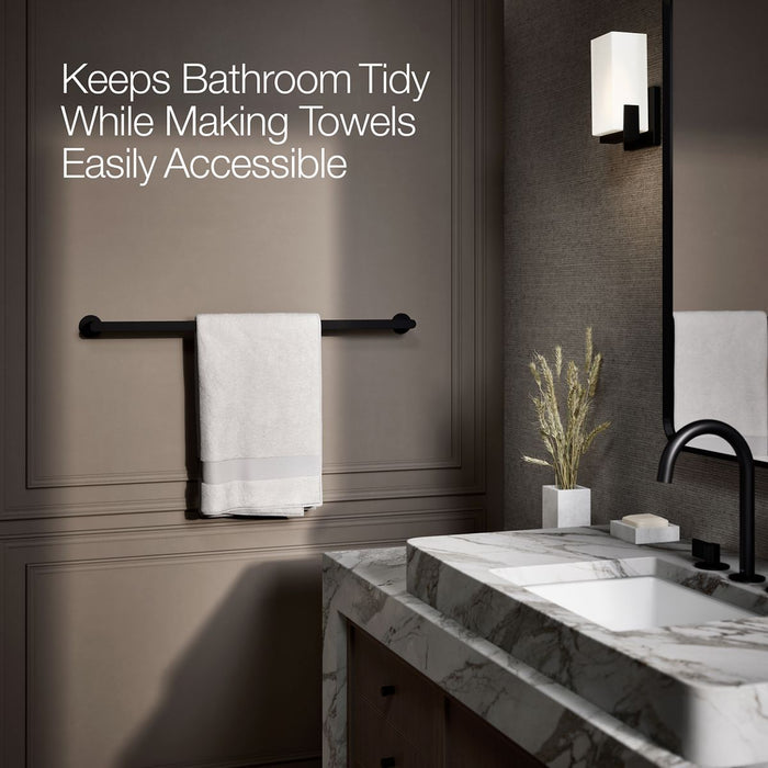 KOHLER K-73143 Composed 30" towel bar, matte black - view 5