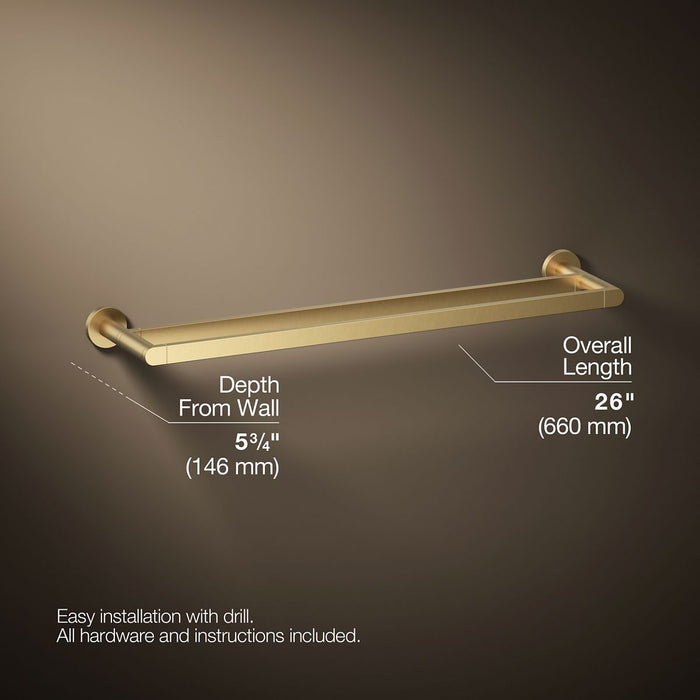 KOHLER Composed 24" double towel bar