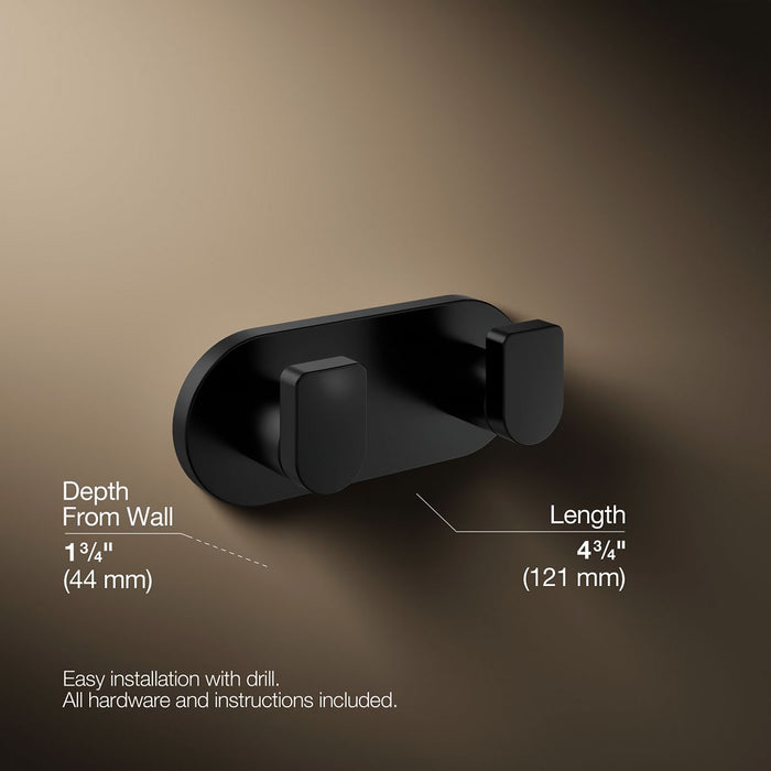 KOHLER K-73146 Composed Double robe hook