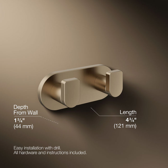 KOHLER Composed Double robe hook