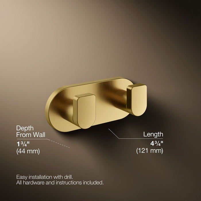 KOHLER K-73146 Composed Double robe hook