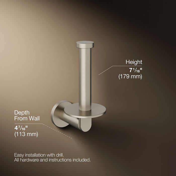 KOHLER K-73148 Composed Vertical toilet paper holder