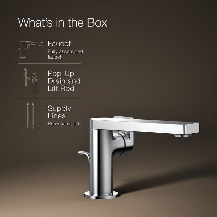 KOHLER K-73167-4 Composed Single-handle bathroom sink faucet with Lever handle, 1.2 gpm