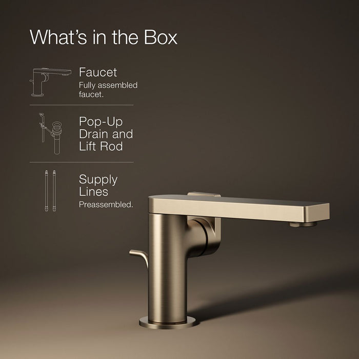 KOHLER K-73167-4 Composed Single-handle bathroom sink faucet with Lever handle, 1.2 gpm, vibrant brushed bronze - view 5
