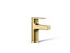 KOHLER K-74013-4 Taut Single-handle bathroom sink faucet, 1.2 gpm, vibrant brushed moderne brass