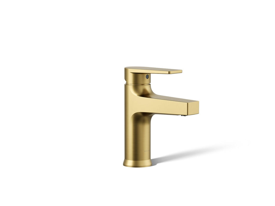 KOHLER K-74013-4 Taut Single-handle bathroom sink faucet, 1.2 gpm, vibrant brushed moderne brass