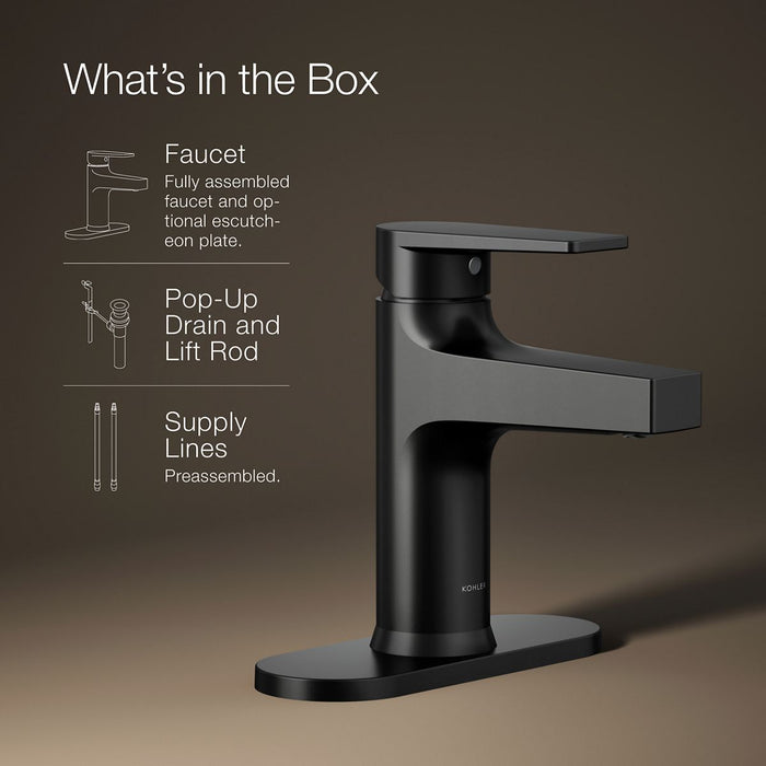 Kohler Taut Single-handle bathroom sink faucet, 1.2 gpm
