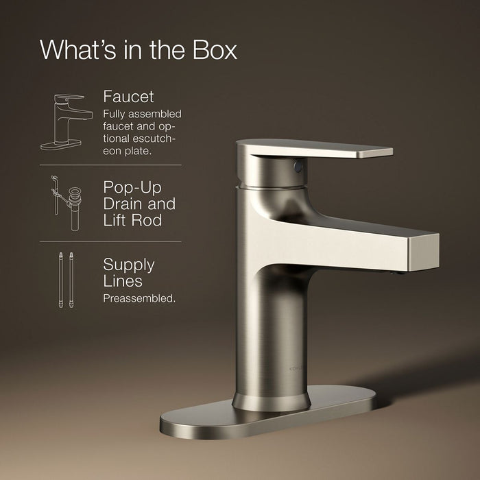 Kohler Taut Single-handle bathroom sink faucet, 1.2 gpm