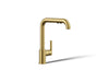 KOHLER Purist Pull-out kitchen sink faucet with three-function sprayhead
