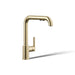 KOHLER Purist Pull-out kitchen sink faucet with three-function sprayhead