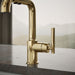KOHLER Purist Pull-out kitchen sink faucet with three-function sprayhead