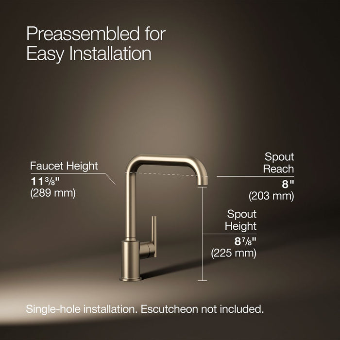 KOHLER K-7507 Purist Single-handle kitchen sink faucet