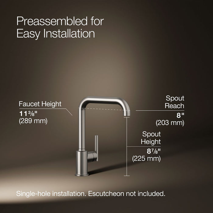 KOHLER K-7507 Purist Single-handle kitchen sink faucet
