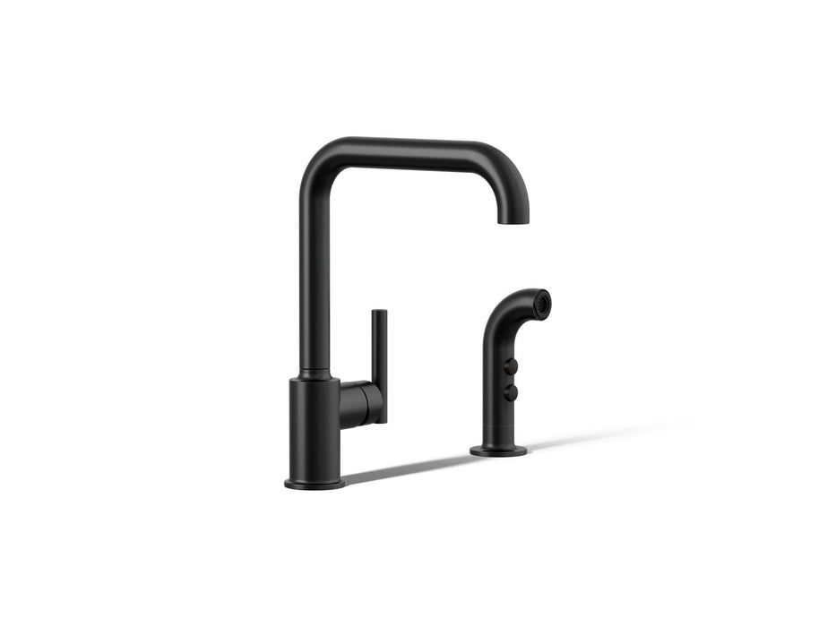 KOHLER Purist Single-handle kitchen sink faucet with side sprayer
