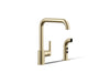 KOHLER Purist Single-handle kitchen sink faucet with side sprayer