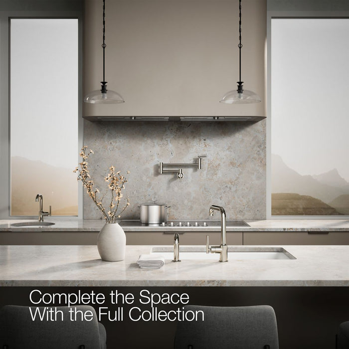 KOHLER K-7508 Purist Single-handle kitchen sink faucet with side sprayer