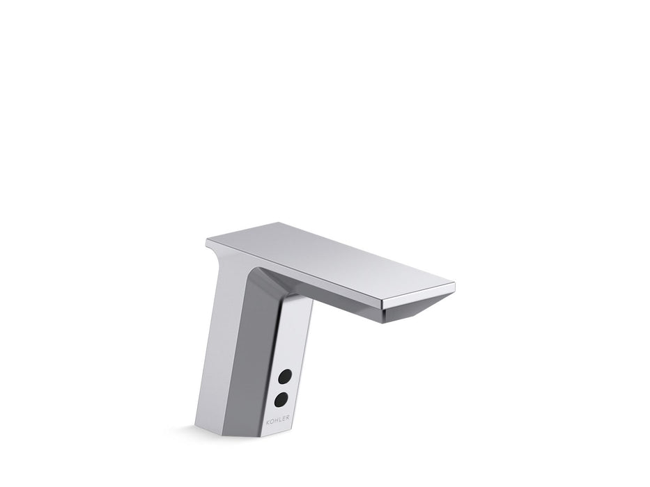 KOHLER K-7516-SATA Geometric Touchless single-hole lavatory faucet with Insight sensor technology, HES-powered, less dra