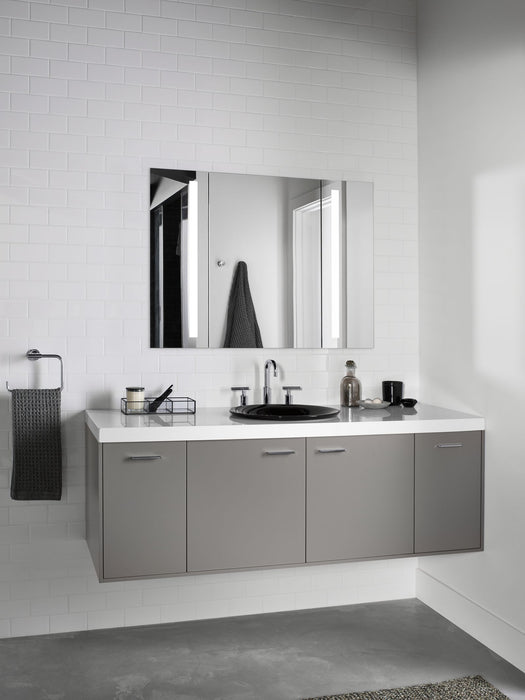 KOHLER K-75748-HD2 Sartorial 17-1/2" round drop-in bathroom sink, no overflow