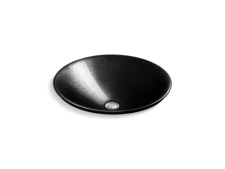 KOHLER K-75748-HD2 Sartorial 17-1/2" round drop-in bathroom sink, no overflow