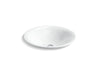 KOHLER K-75748-HD1 Sartorial 17-1/2" round drop-in bathroom sink, no overflow