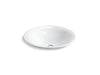 Kohler Sartorial 17-1/2" round drop-in bathroom sink, no overflow