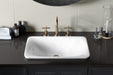 KOHLER K-75749-HD1 Sartorial 21" rectangular drop-in bathroom sink, no overflow