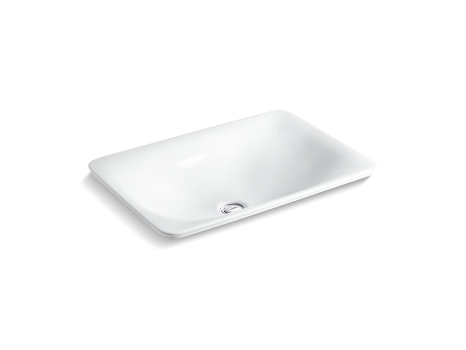 KOHLER K-75749-HD1 Sartorial 21" rectangular drop-in bathroom sink, no overflow