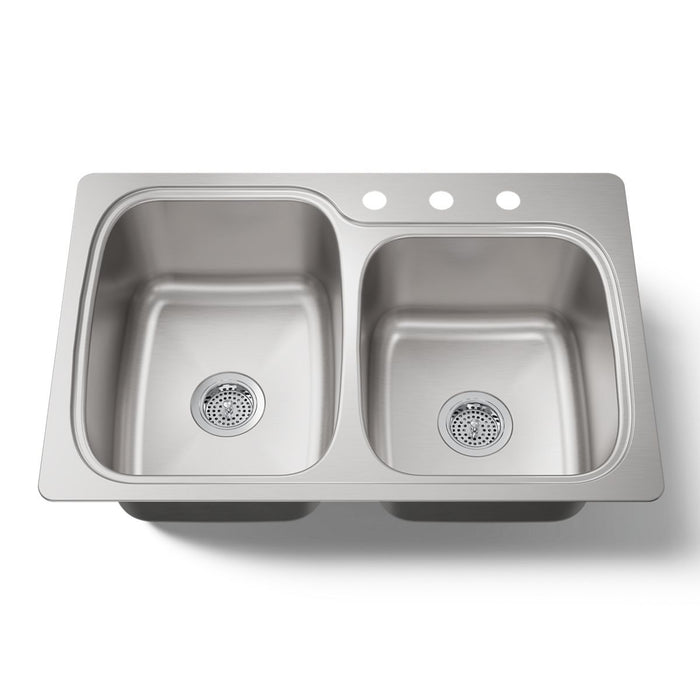 Kohler Verse 33" top-/undermount double-bowl kitchen sink