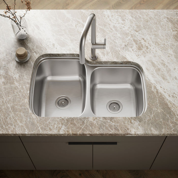 KOHLER K-75791-1 Verse 33" top-/undermount double-bowl kitchen sink