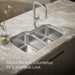 KOHLER K-75791-3 Verse 33" top-/undermount double-bowl kitchen sink