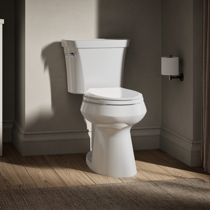 KOHLER K-76301 Highline Two-piece elongated toilet with concealed trapway, 1.28 gpf