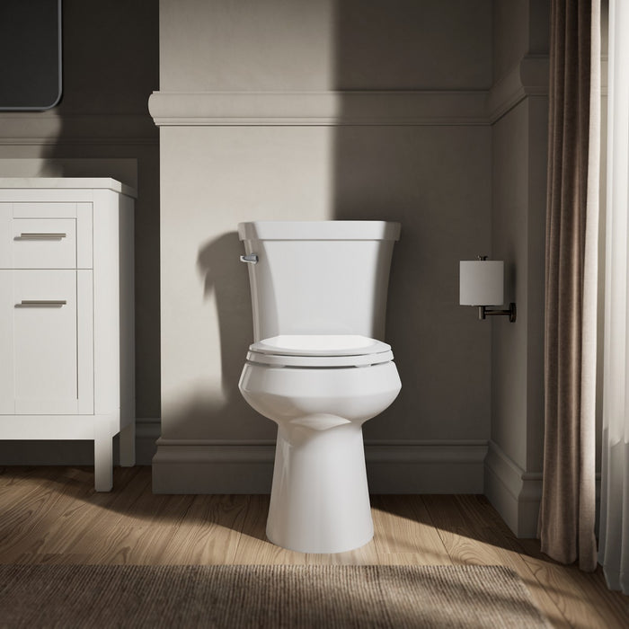 KOHLER K-76301 Highline Two-piece elongated toilet with concealed trapway, 1.28 gpf