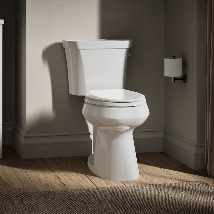 KOHLER K-76301 Highline Two-piece elongated toilet with concealed trapway, 1.28 gpf