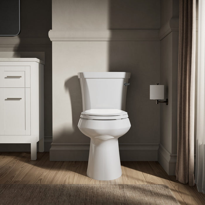 KOHLER K-76301 Highline Two-piece elongated toilet with concealed trapway, 1.28 gpf