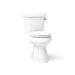 KOHLER K-76301-RA Highline Two-piece elongated toilet with concealed trapway, 1.28 gpf - White