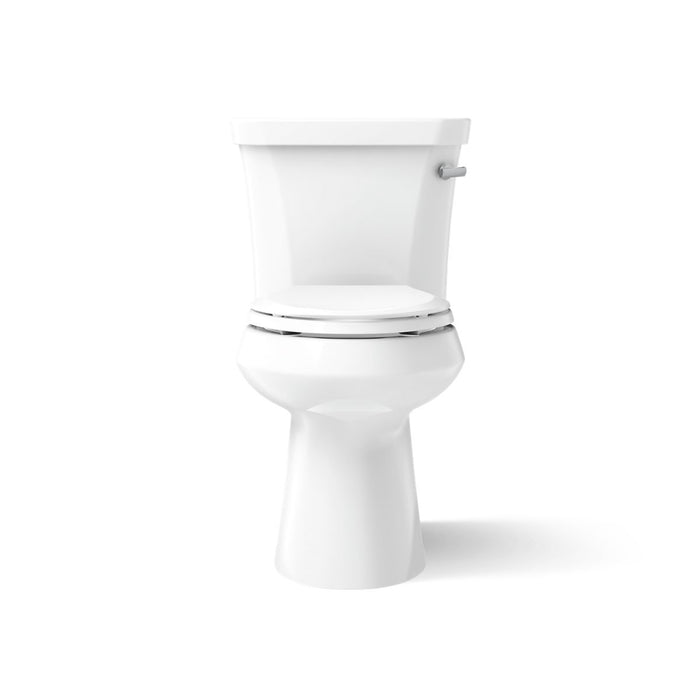 KOHLER K-76301-RA Highline Two-piece elongated toilet with concealed trapway, 1.28 gpf - White
