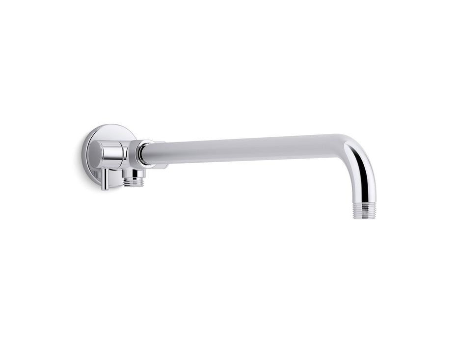 KOHLER K-76333 Wall-mount arm for rainhead/showerhead and handshower with 2-way diverter, polished chrome